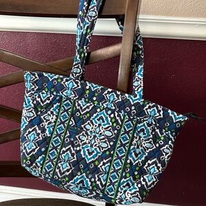 Vera Bradley Blue and Green Geometric Tote